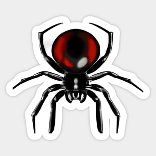 Cute Black Widow Spider Drawing Sticker